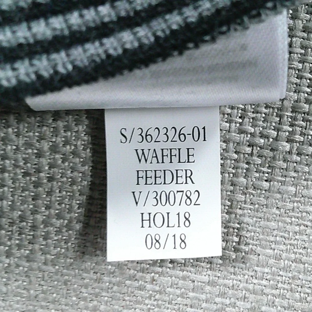 Banana Republic Henley Shirt Men's L Black Gray Striped Long Sleeve Cotton NEW